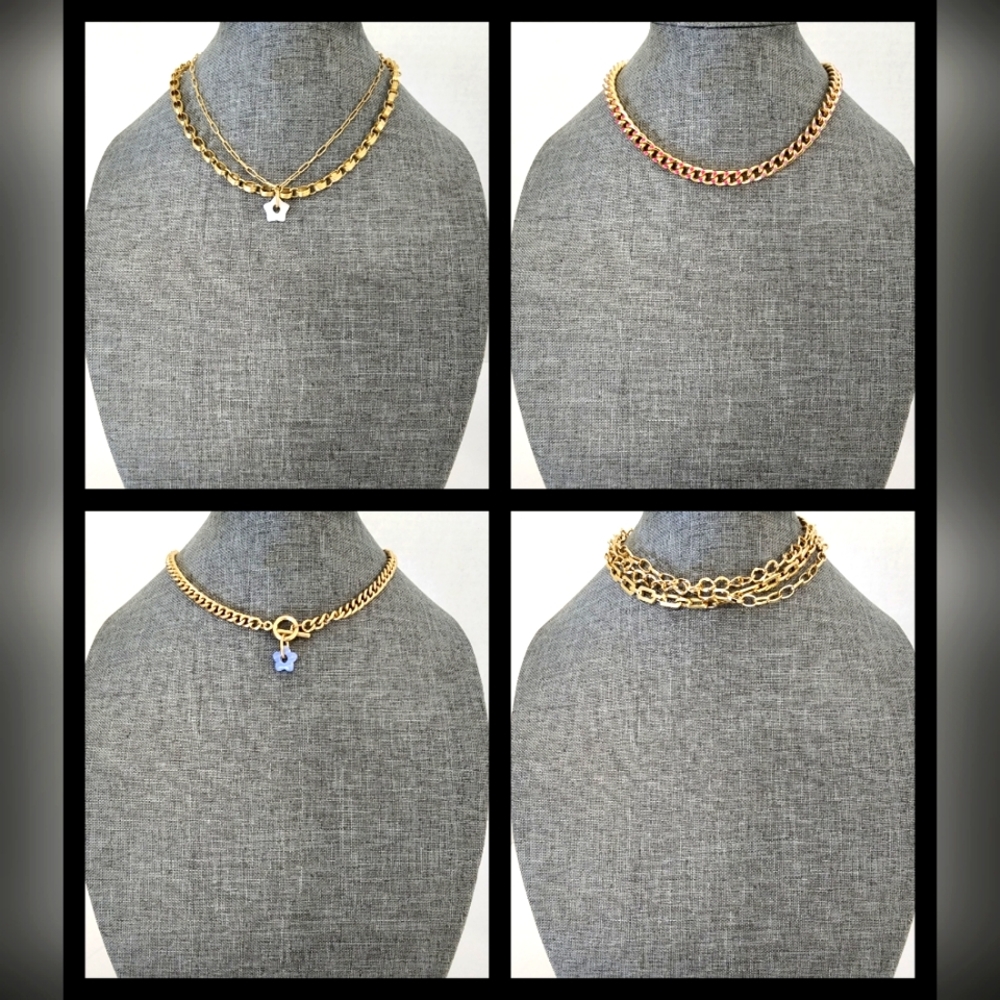 🔥NWT🔥30pc Gold Toned Necklace Bundle - Picture 5 of 15
